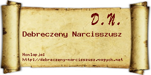 Debreczeny Narcisszusz névjegykártya
